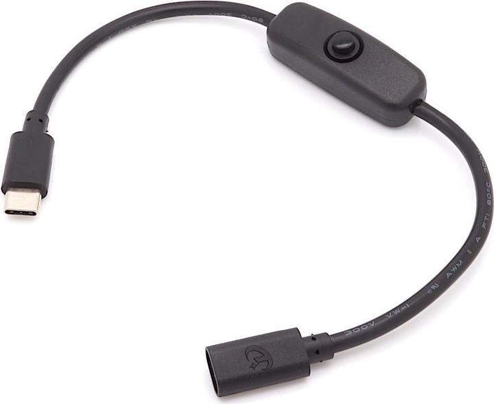Produktbild Sertronics USB DC-Kabel mit Schalter USB Typ C Buchse (0.30 m, USB 3.2)