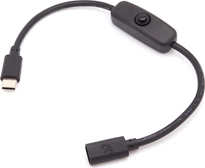 Produktbild Sertronics USB DC-Kabel mit Schalter USB Typ C Buchse (0.30 m, USB 3.2)