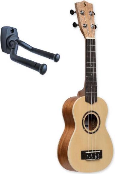 Stagg Ukulele US-30 Sopran-Ukulele mit Tasche und Wandhalter (Sopran)