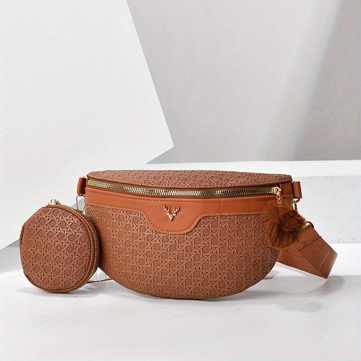 Only-Bags.Store Zweiteiliges Hirschdekor Modische Brusttasche Crossbody Bag Set