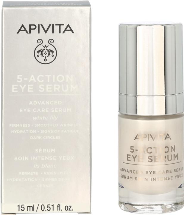 Image du produit Apivita Sérum pour les yeux 5-Action (Soin des yeux Sérum, 15 ml, Jour + nuit)