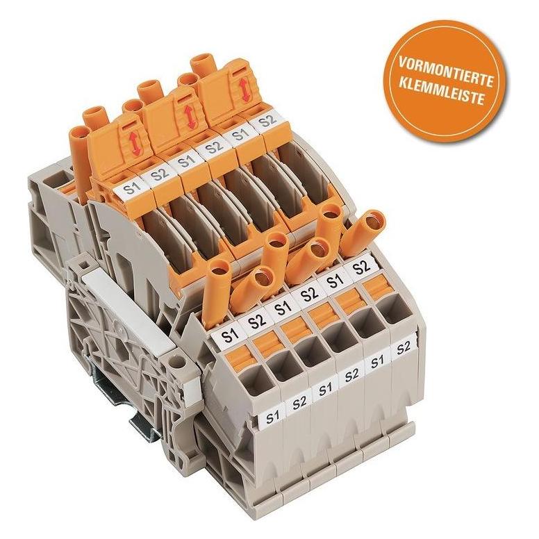 Weidmüller Klemmenstrook, Elektronica benodigdheden + Behuizing, Beige