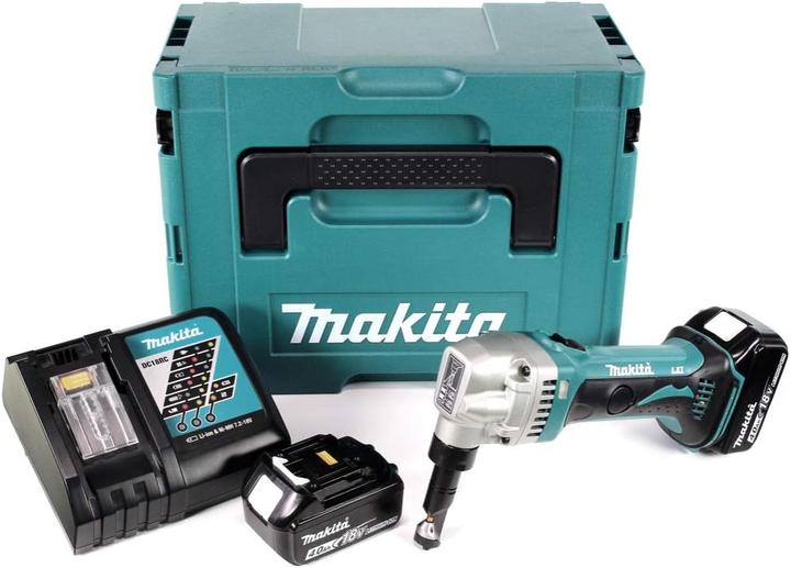 Produktbild Makita DJN 161 RMJ 18V Akku Knabber Schere + 2x Akku 4,0Ah + Schnellladegerät + Makpac