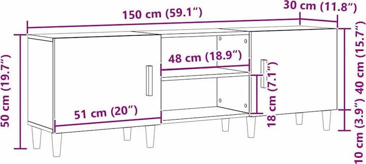 Produktbild VidaXL TV-Schrank (150 x 30 x 50 cm)