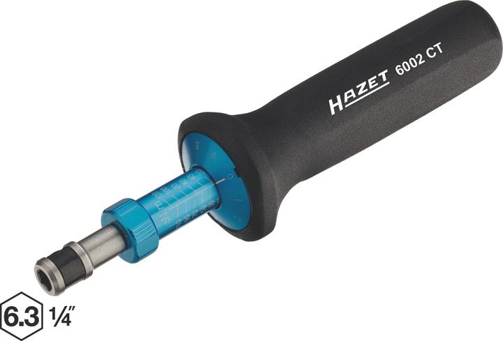 Image du produit HAZET Tournevis dynamométrique 6003CT ∙ Nm min.-max.: 1 - 6 Nm ∙ Tolérance : 5% ∙ Hexagone creux 6,… (1/4", 1 Nm, 6 Nm)