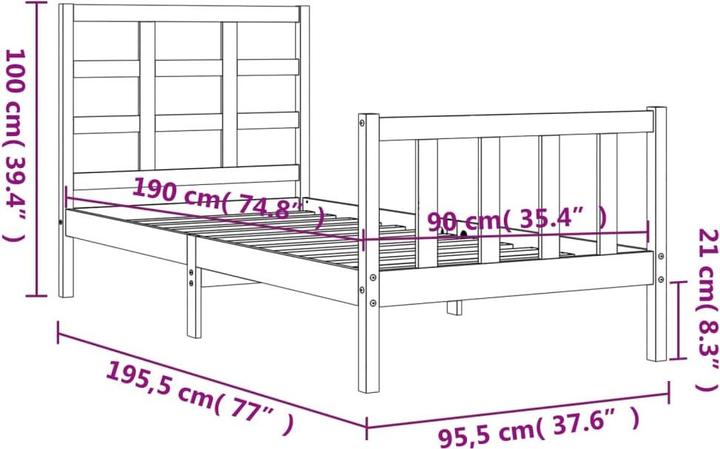Actual product image vidaXL Ketti (90 x 190 cm)