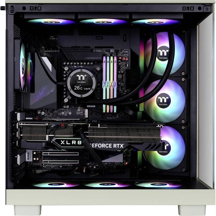 Actual product image Thermaltake "Midi View 380 XL WS ARGB Matcha Green" (ATX, mATX, Mini-ITX)