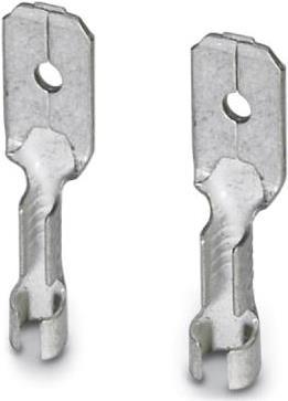 Produktbild Phoenix Contact Flachstecker Steckbreite: 6.3 mm Steckdicke: 0.8 mm 180 ° Unisoliert Metall 3240162 100 St.