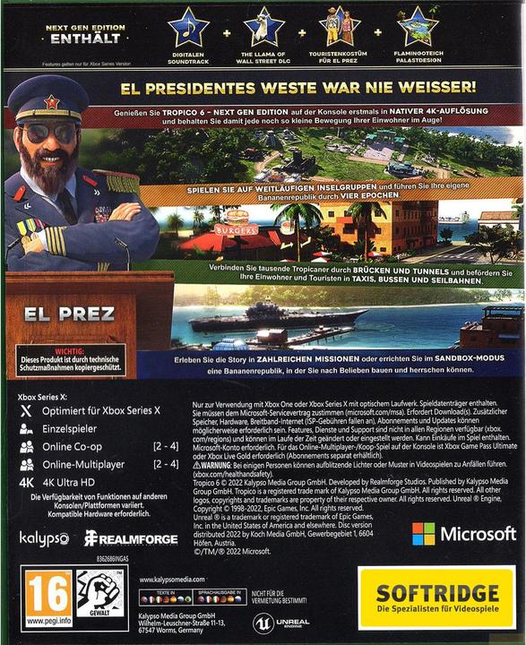Produktbild Tropico 6 (XSRX) (Xbox Series X, DE)