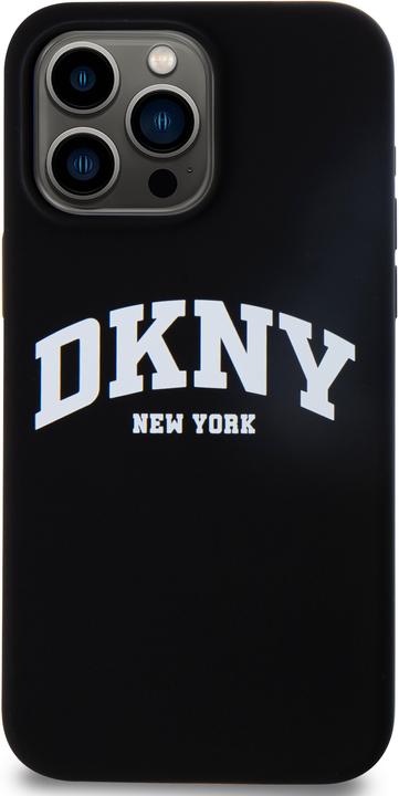 Actual product image DKNY DKHMP15XSNYACH iPhone 15 Pro Max 6.7" czarny/black hardcase Liquid Silicone White Printed Logo (Apple iPhone 15 Pro Max)