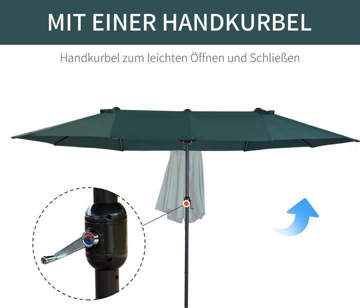 Produktbild Outsunny Sonnenschirm mit Handkurbel (2.70 m)