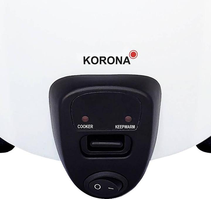 Image du produit Korona 58010 Cuiseur de riz Blanc, Noir Revêtement antiadhésif, avec fonction vapeur, avec gobelet gradué