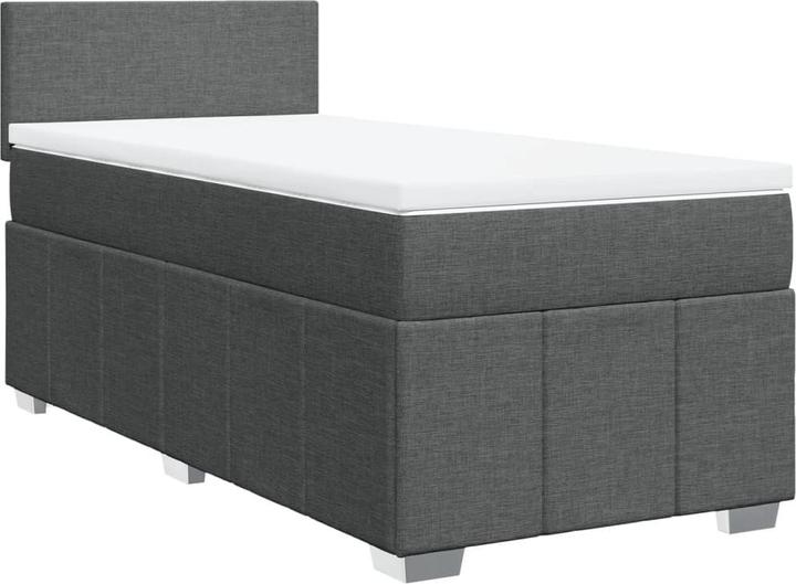 Produktbild vidaXL Bo x springbett mit Matratze 90 x 190 cm Stoff (90 x 190 cm)
