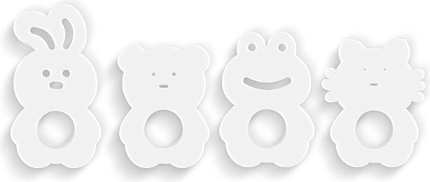 Trenddeko Portatovaglioli Animali (4 x)