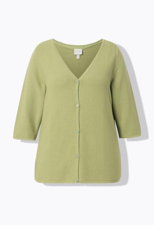 Produktbild Ulla Popken Strickjacke, V-Ausschnitt, 3/4-Arm (42, 44)