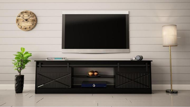 Image du produit Cama RTV GRANERO 200x56.7x35 noir/noir boîtier brillant (200 x 35 x 56.70 cm)