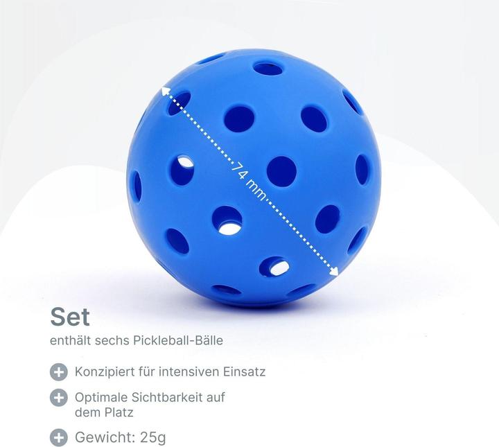 Actual product image Hermex 6-piece set Pickleball outdoor ball Pickleball ball Racket sports ball