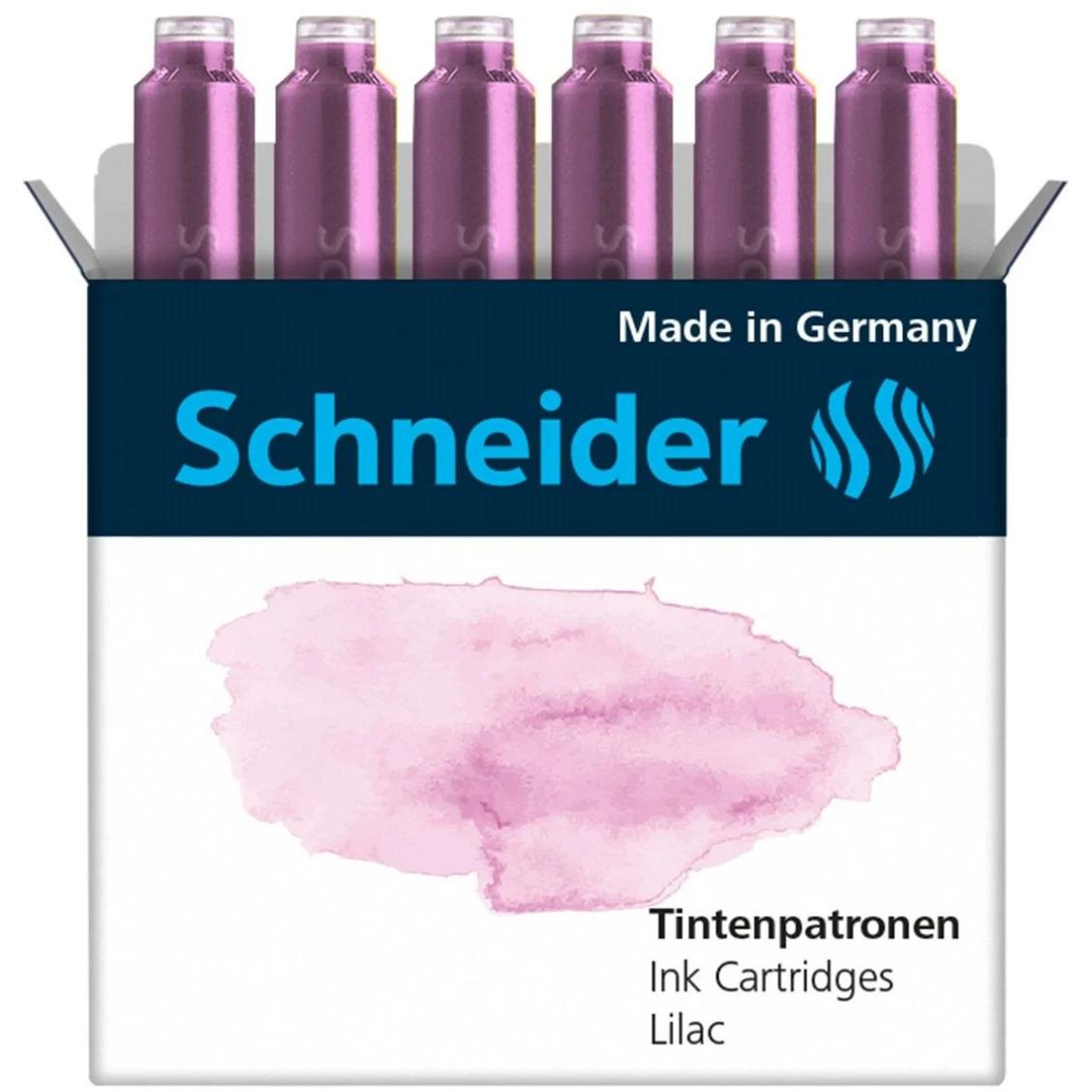 Schneider, Ersatzpatrone, Tintenpatrone Callissima 6 Stück, Lilac (Violett)