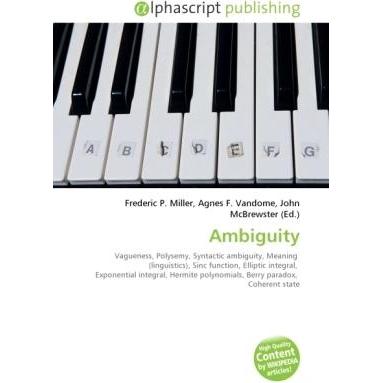 Thumbnail - Ambiguity, Fachbücher von Agnes F. Vandome, John McBrewster, Frederic P. Miller