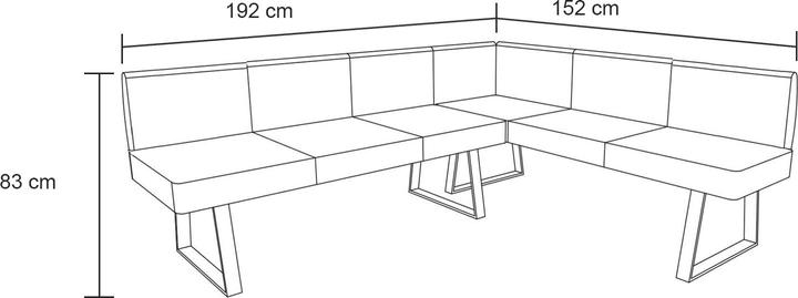 Produktbild HTI-Living Eckbank Rechts Vemal (192 cm)