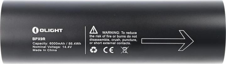 Actual product image Olight Battery X9R with protective cover