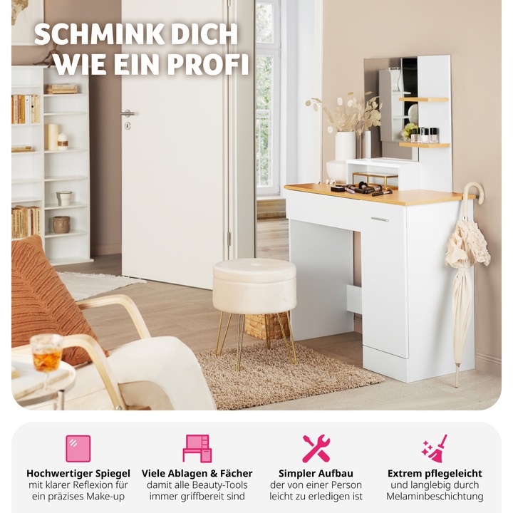 Immagine prodotto tectake Zoe (90 x 40 x 137,5 cm)