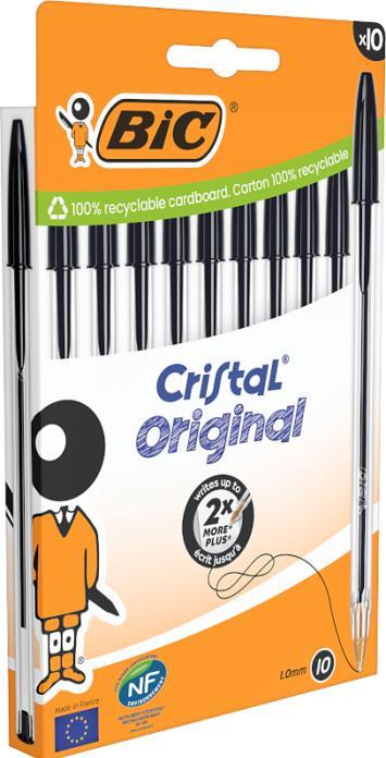 Produktbild Bic Cristal 10er Beutel (Transparent, 10x)