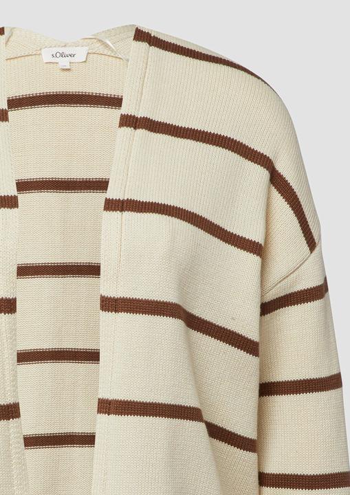 Produktbild s.Oliver Strickjacke Gestreifter Cardigan aus Baumwollmix (48)