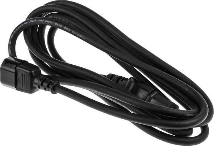Actual product image RS PRO IEC C14 Plug to IEC C15 Socket Power Cord (3 m)