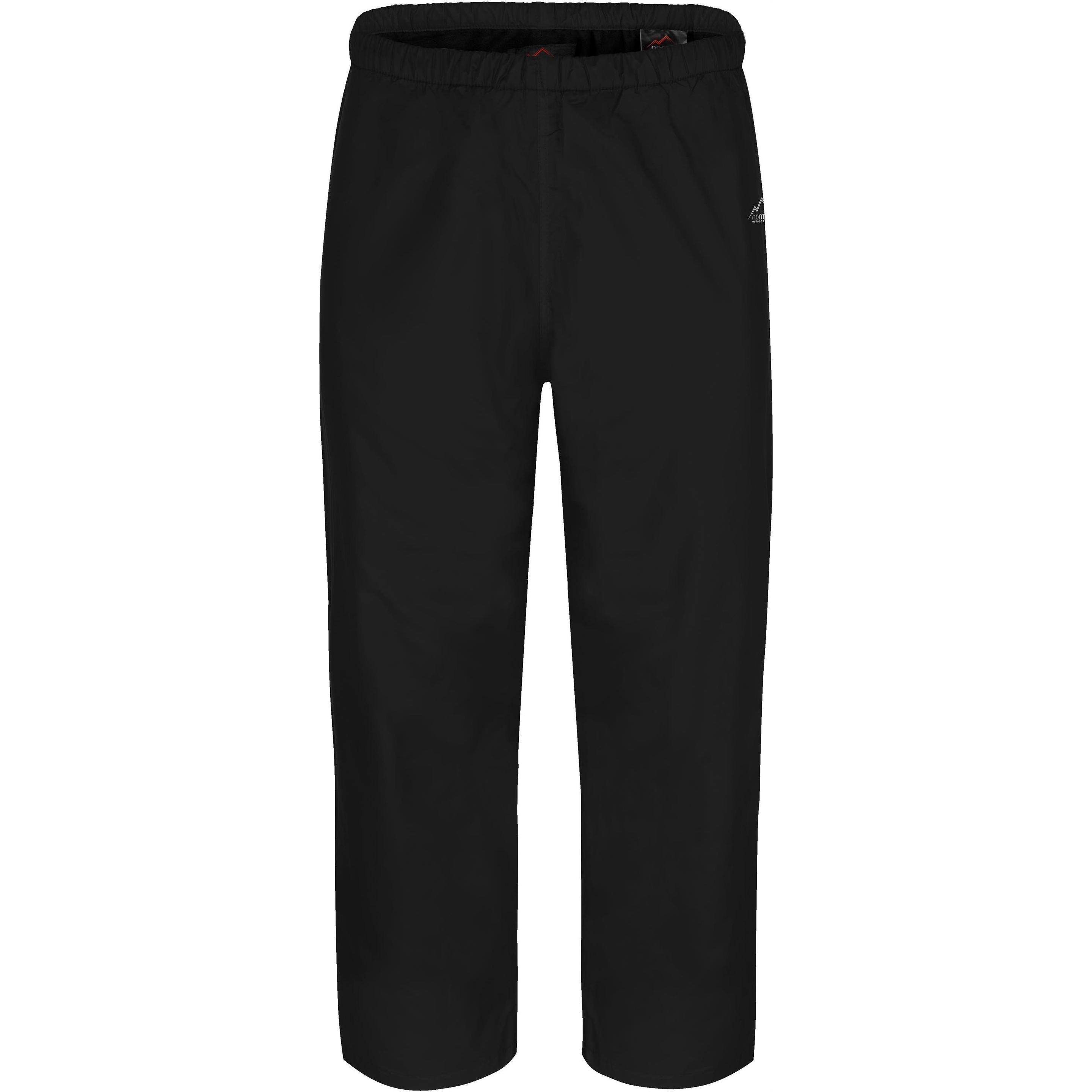 Normani, Herren, Outdoorhose, Kinder Regenhose mit Fleecefutter Bristol - 1425 (XXS), Schwarz, XXS