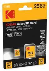Productafbeelding Kodak mSD 256GB UHS-II U3 V60 Pro +aanpassen (256 GB, microSDXC, U3, UHS-II)