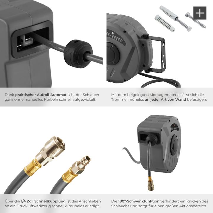 Image du produit tectake Tuyau d'air comprimé avec tambour