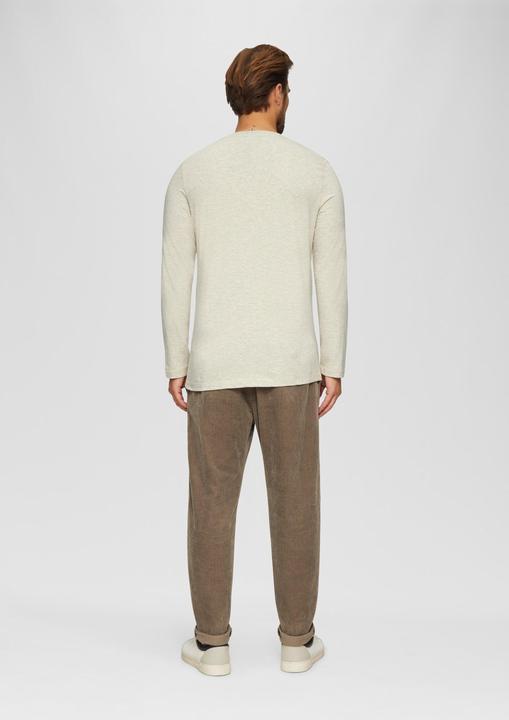 Immagine prodotto S.Oliver T-Shirt Meliertes Longsleeve mit Henley-Ausschnitt (XXL)