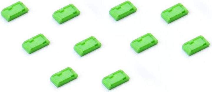 Actual product image Smart Keeper Mini USB-B Micro Port Blocker green 10 pcs.