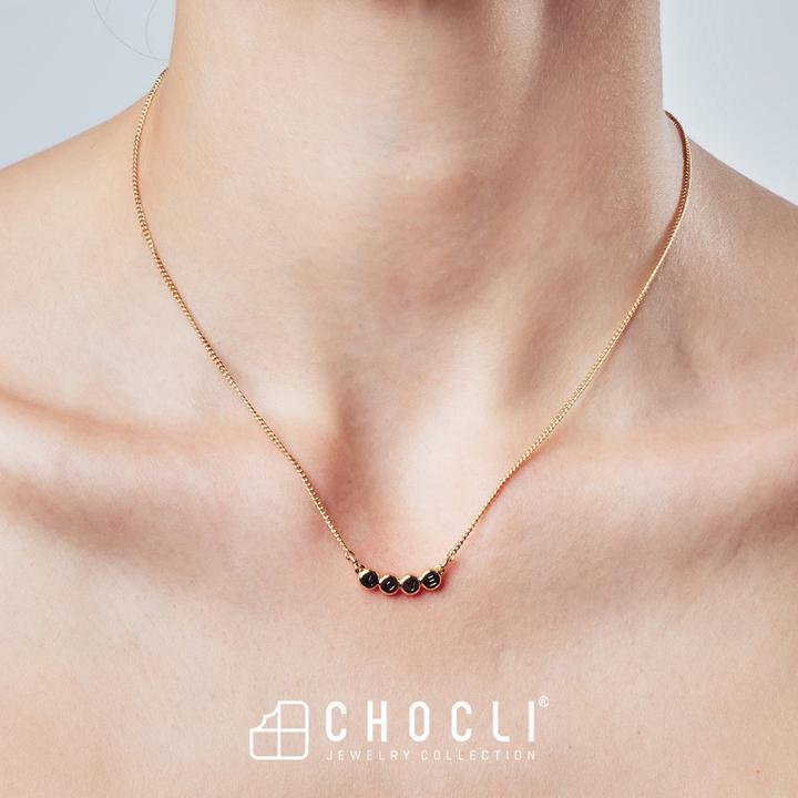 Immagine prodotto Metalmorphose Collana con lettere d'amore (Ottone, Oro 18 carati, 43 cm)