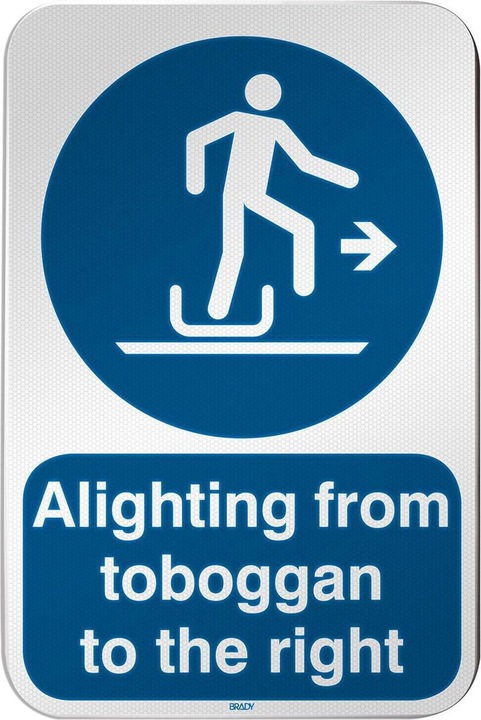 Actual product image Brady ISO Safety Sign - Alighting