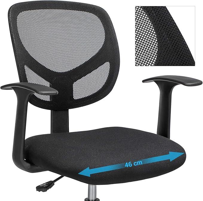 Produktbild Songmics Arbeitsdrehstuhl schwarz (55 - 75 cm)