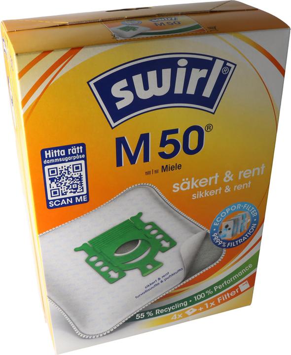 Swirl Staubsaugerbeutel M50 (M51/M53) MicroPor Plus für Miele Staubsauger (4x)