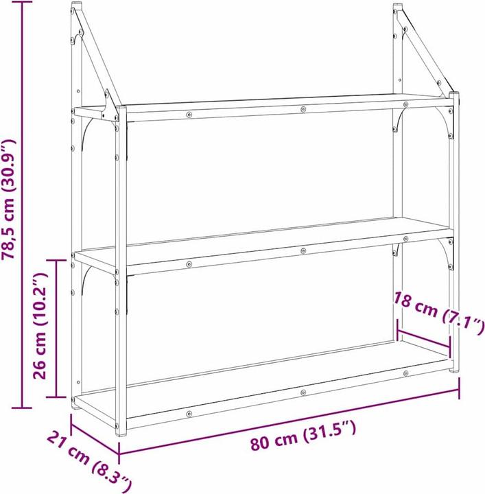 Actual product image vidaXL Wandregal