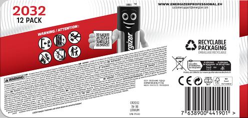 Produktbild Energizer Lithium CR2032 (12 Stk., CR2032, 240 mAh)