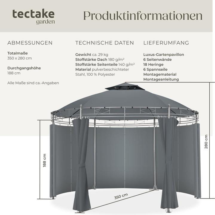 Produktbild tectake Siana (350 cm, 350 cm)