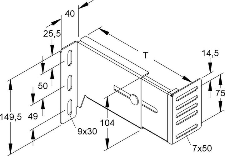 Actual product image Niedax Mounting bracket GBKV 120-180