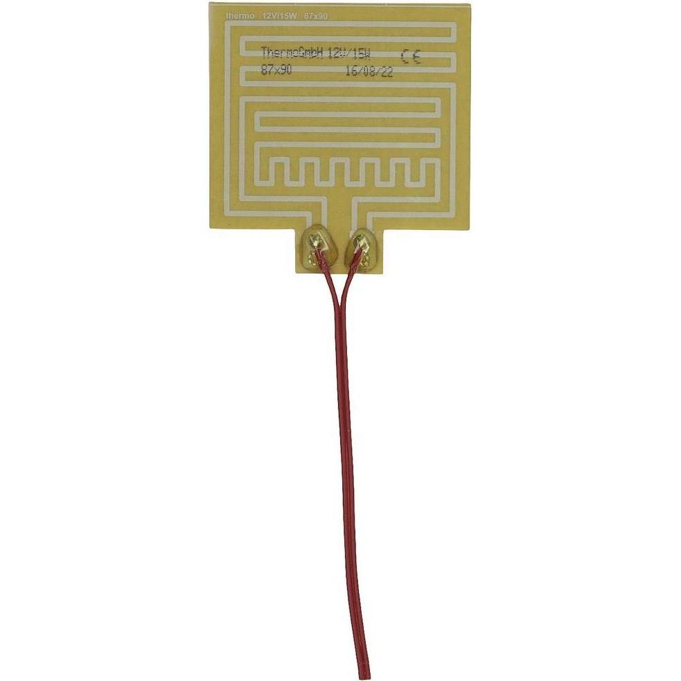 Thermo Tech Foglio riscaldante in poliestere 12 V 15 W (L x L) 90 mm x 87 mm (Foglio di riscaldamento), Accessori di elettronica + Alloggiamento