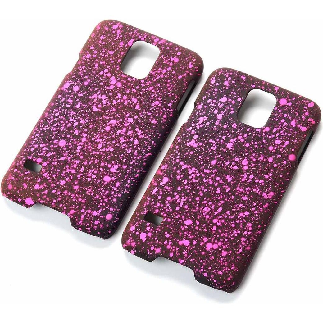 König Design Handy Hülle Schutz Case Bumper für Samsung Galaxy S5 / S5 Neo 3D Sterne Pink Neu (Samsung Galaxy S5, Samsun...
