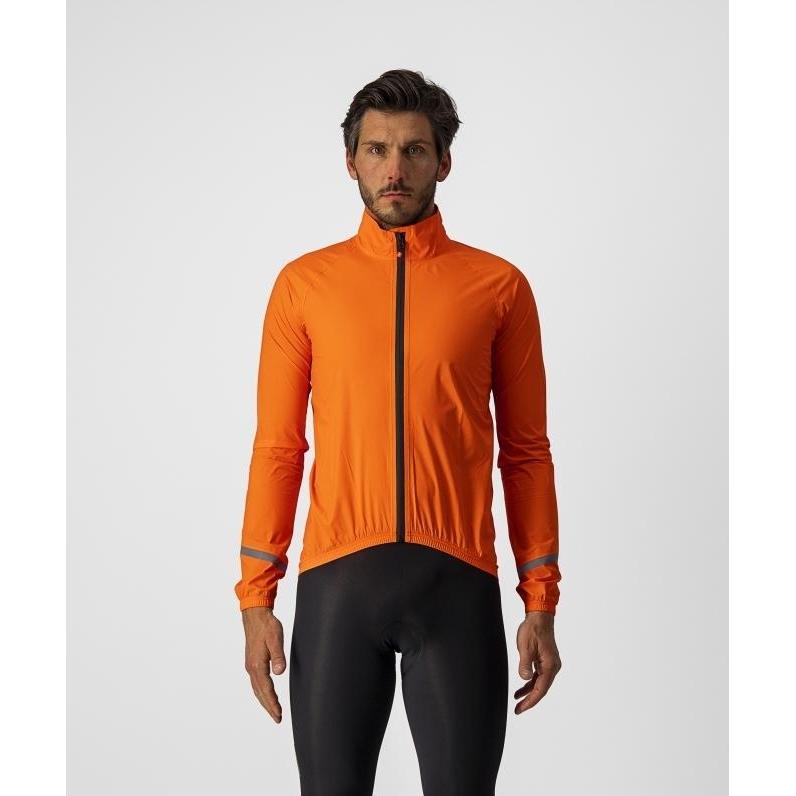 Castelli, Herren, Velojacke, Emergency Rain Jacket (M), Orange, M