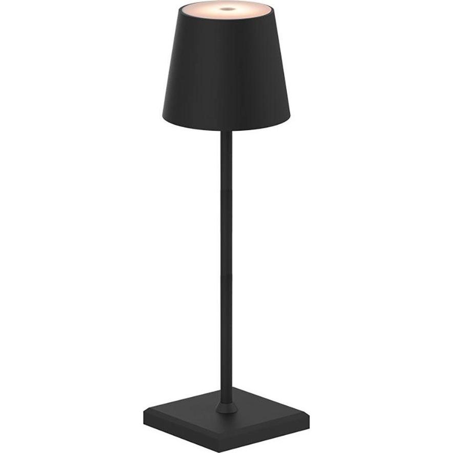 F-Bright, Lampada da tavolo, Led table lamp, dimmable color, 260 lm, 3.3 w, usb rechargeable, black (260 lm)