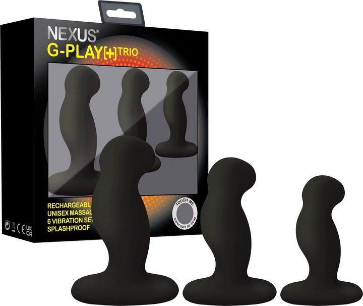 Actual product image Nexus GPLAYTRIO+ Unisex Rechargeable Vibrator Pack
