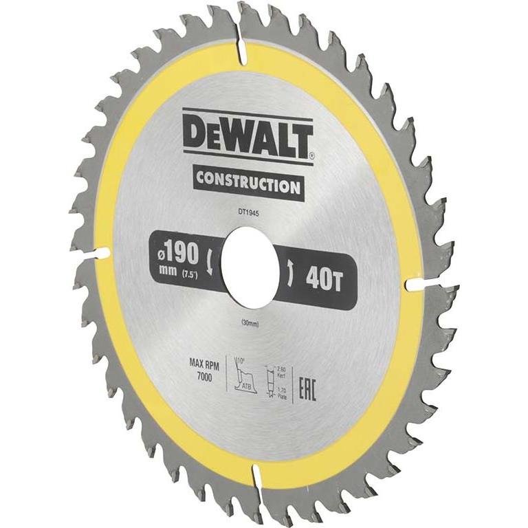 Thumbnail - DeWalt, Sägeblatt, Wolframcarbid Kreissägeblatt, Ø 190mm