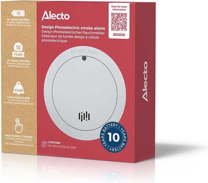 Produktbild Alecto Smoke detector with 10 years battery and sensor runtime White