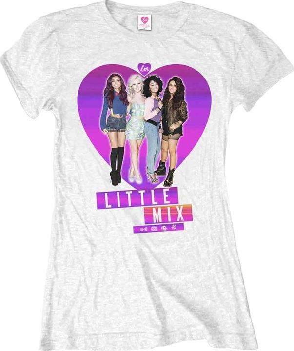 Immagine prodotto Little Mix Maglietta da donna/ragazzo in cotone con cuore sfumato (XL)